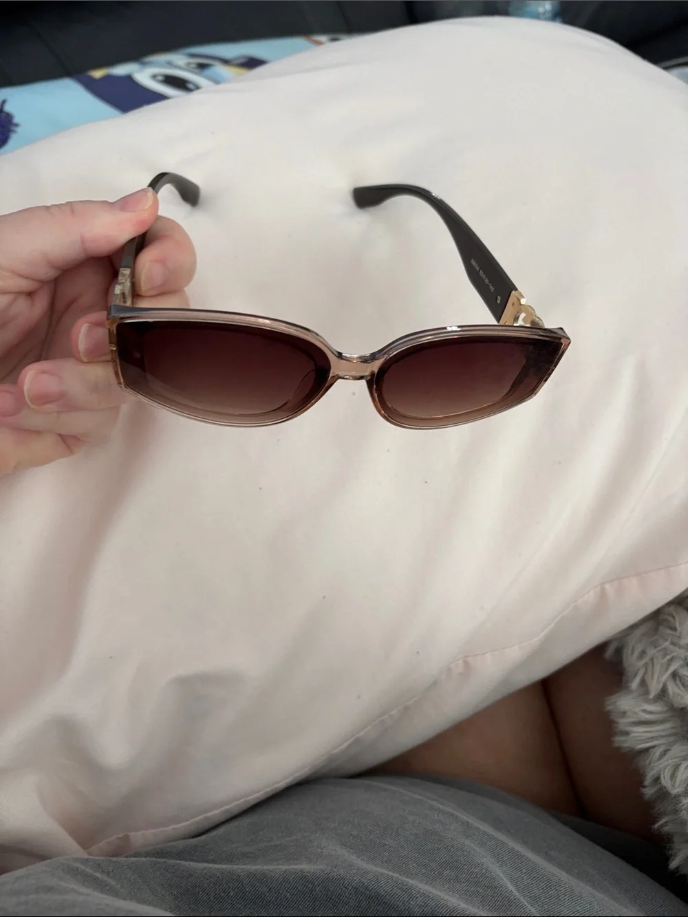 Gucci Light Brown Transparent Frame Sunglasses with Gradient Brown Lenses EUC